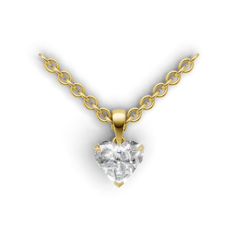 Heart Lab Grown Diamond Solitaire Pendant