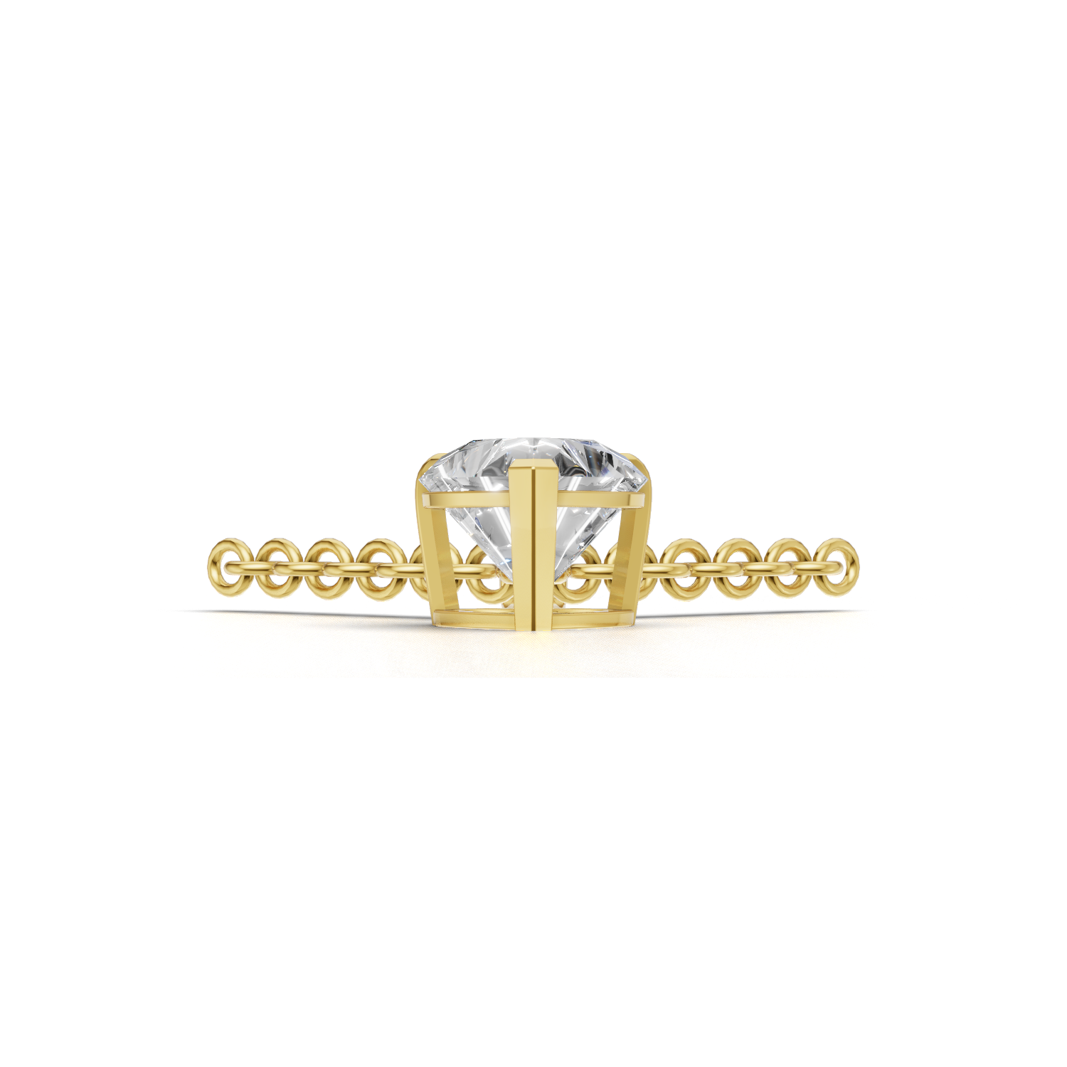 Pendant Heart Solitaire 18k Yellow Gold 1ct
