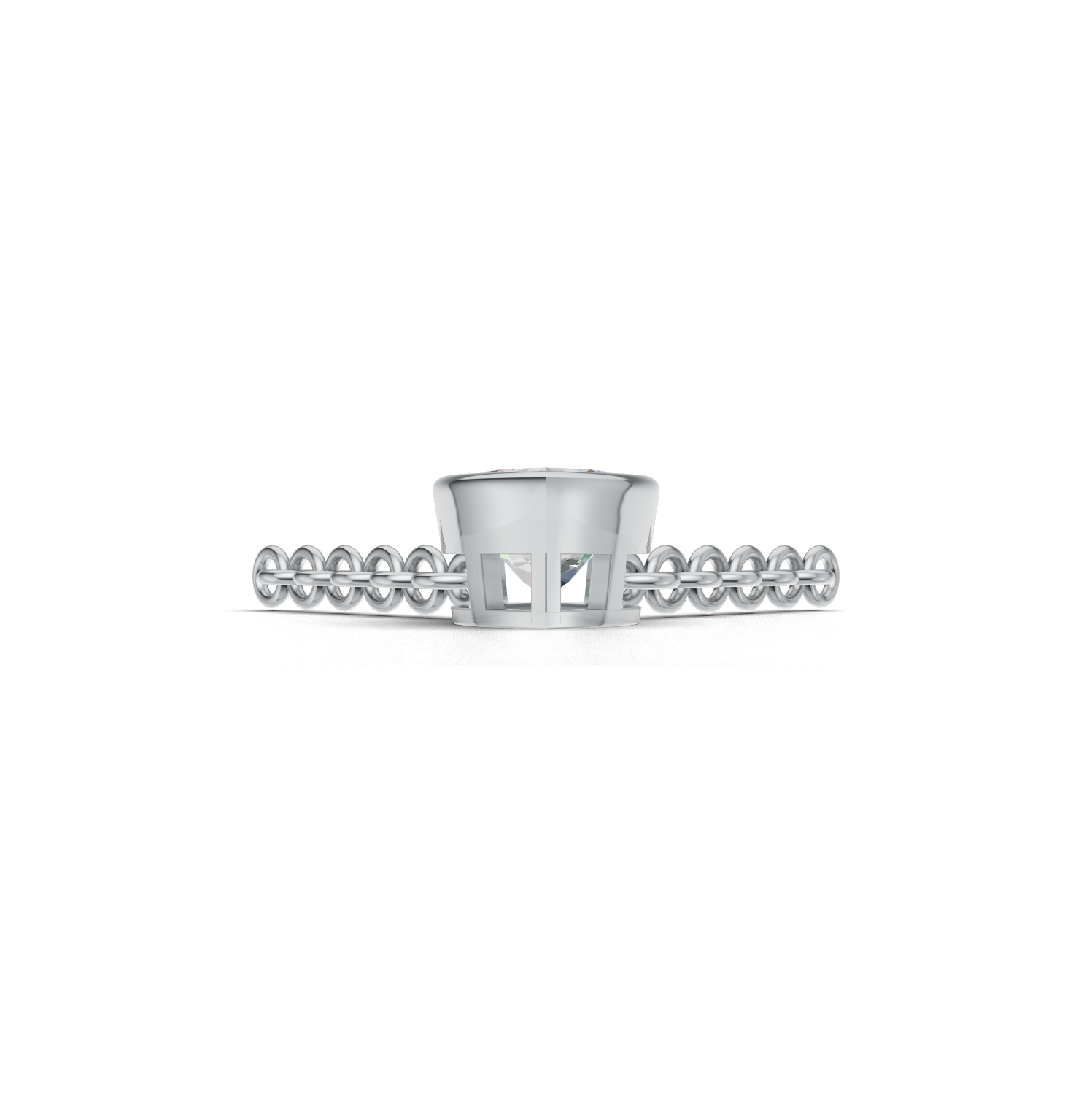 Pendant Marquise Bezel K14 White Gold 1ct
