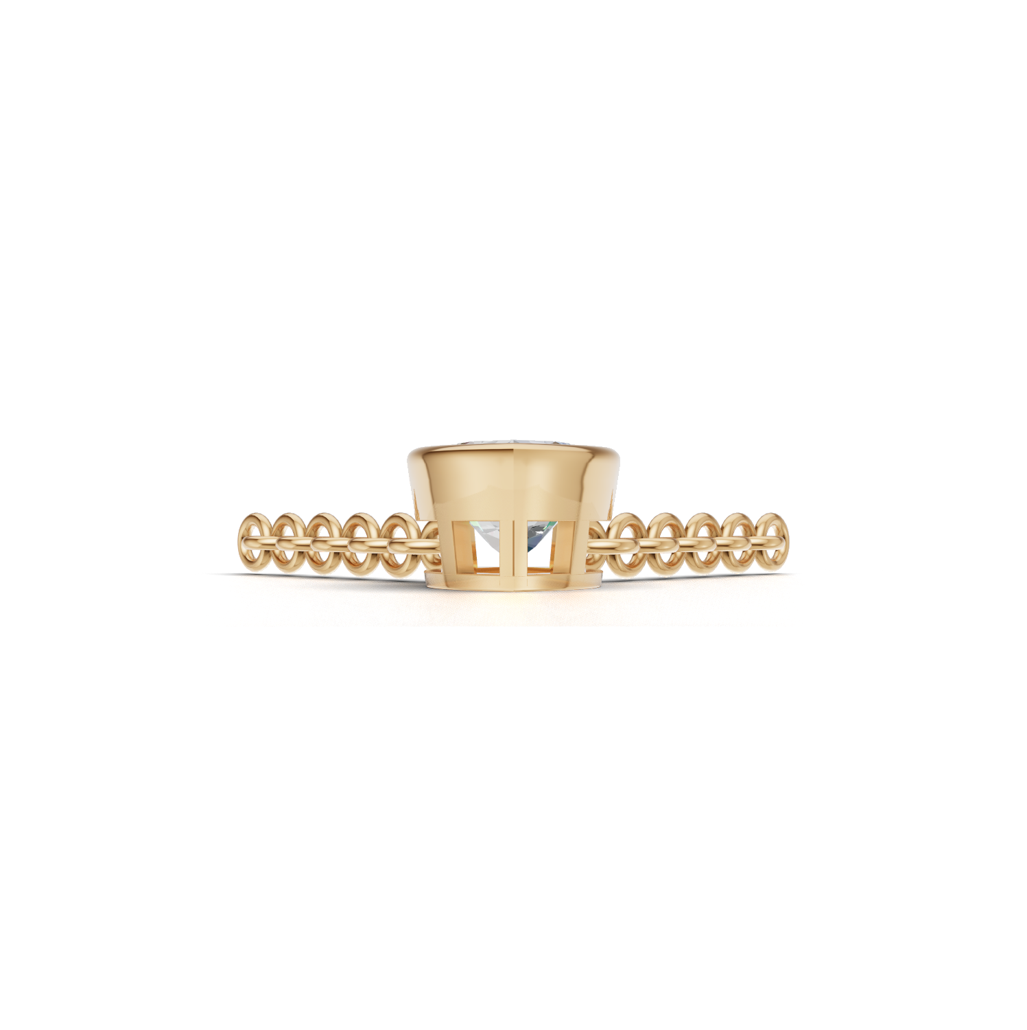 Pendant Marquise Bezel K14 Yellow Gold 1ct