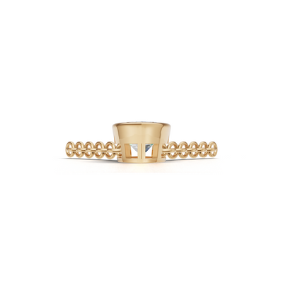 Pendant Marquise Bezel K14 Yellow Gold 1ct