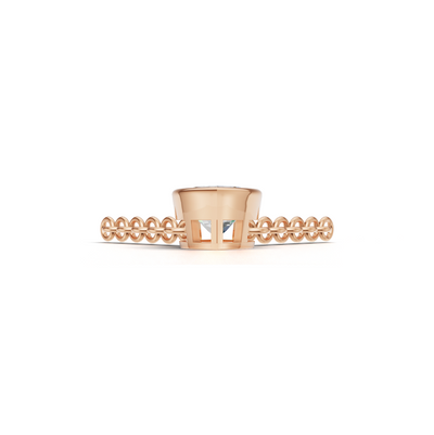 Pendant Marquise Bezel K18 Pink Gold 1ct