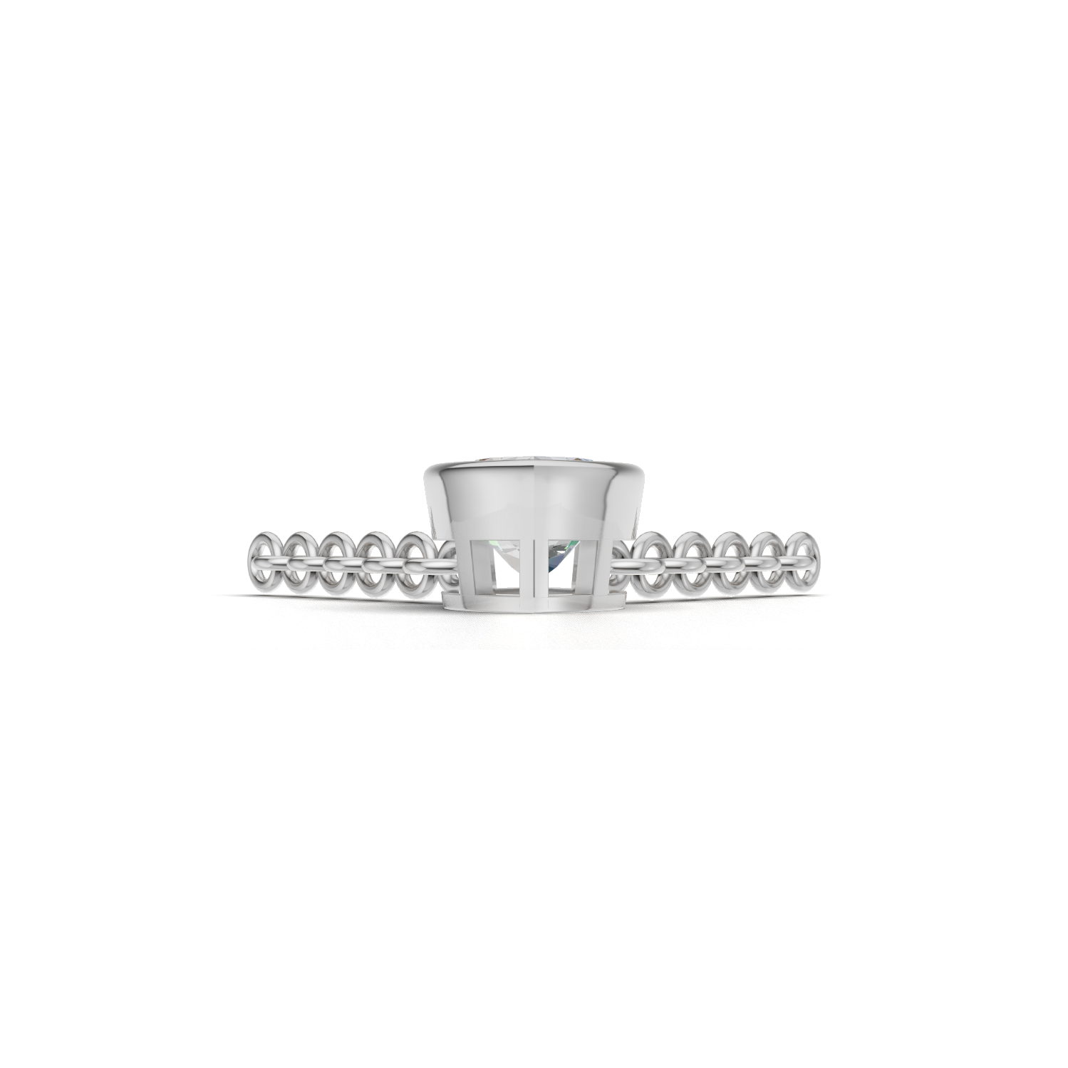 Pendant Marquise Bezel 18k White Gold 1ct