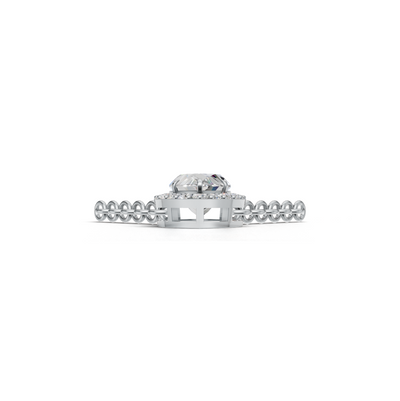 Pendant Marquise Halo K14 White Gold 1ct