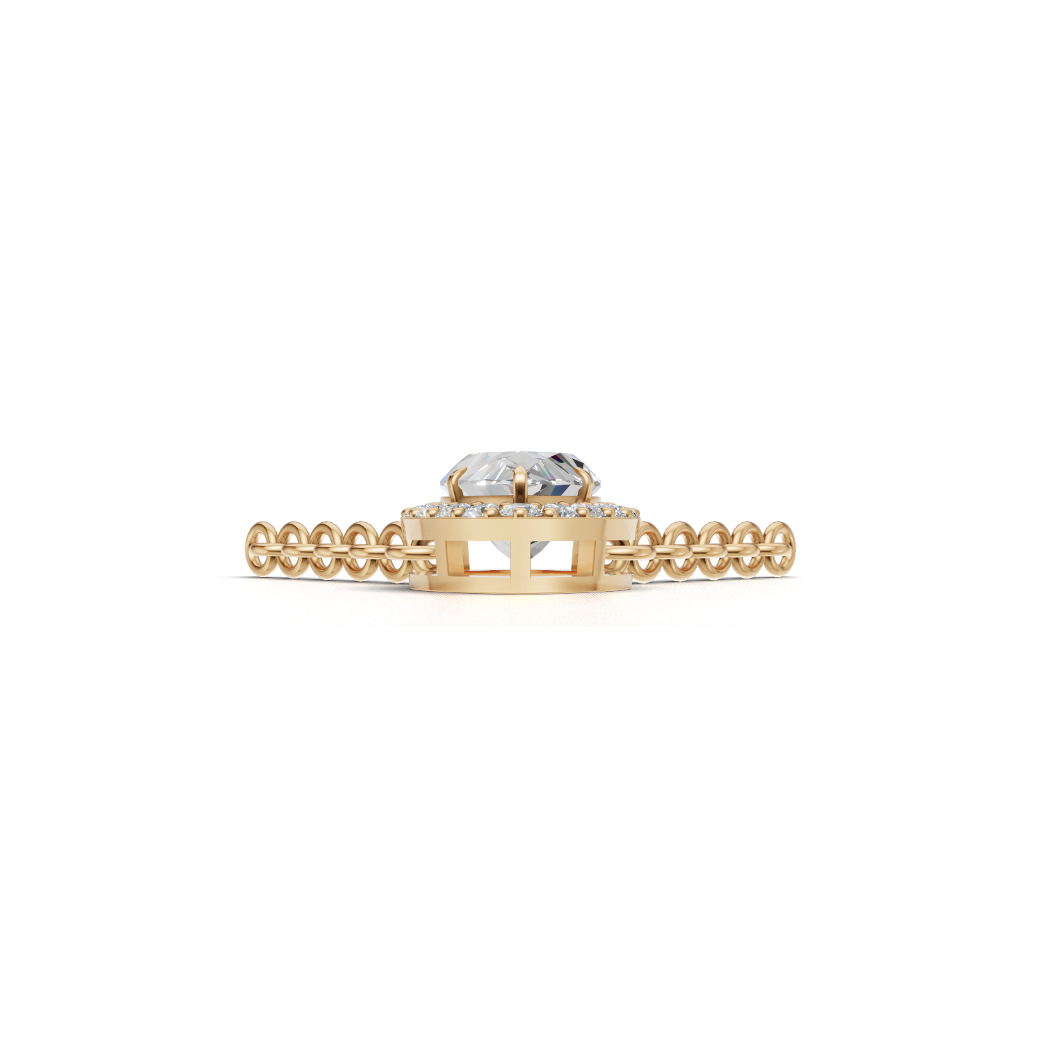 Pendant Marquise Halo K14 Yellow Gold 1ct
