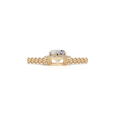 Pendant Marquise Halo K14 Yellow Gold 1ct