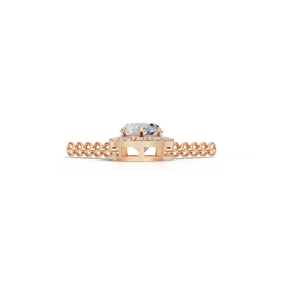 Pendant Marquise Halo K18 Pink Gold 1ct