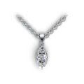 Marquise Lab Grown Diamond Solitaire Pendant
