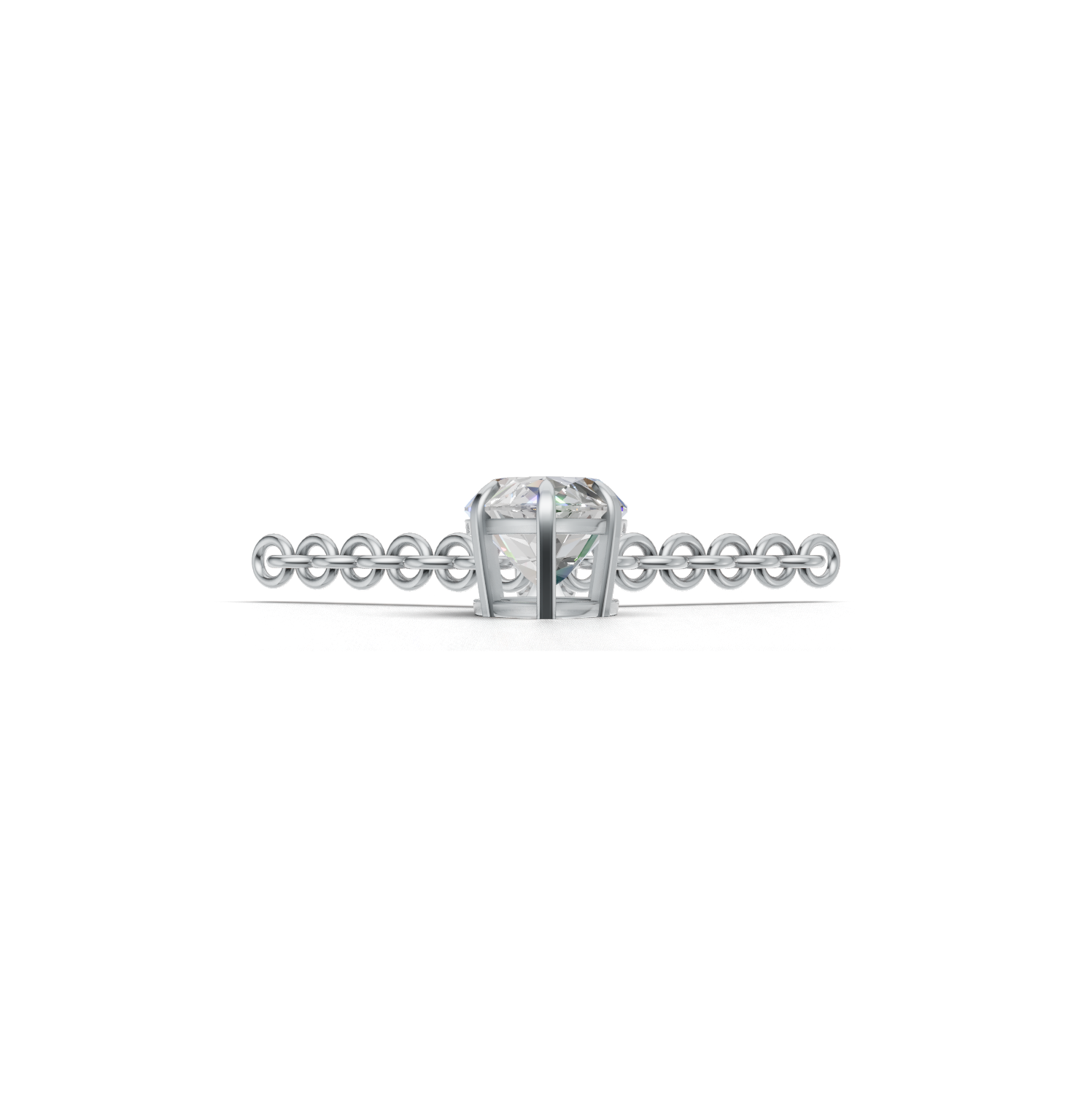 Pendant Marquise Solitaire K14 White Gold 1ct