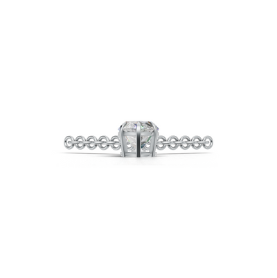 Pendant Marquise Solitaire K14 White Gold 1ct