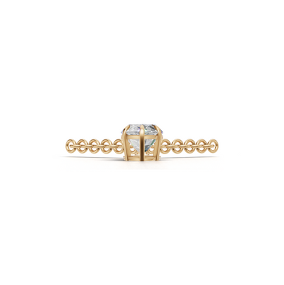 Pendant Marquise Solitaire K14 Yellow Gold 1ct