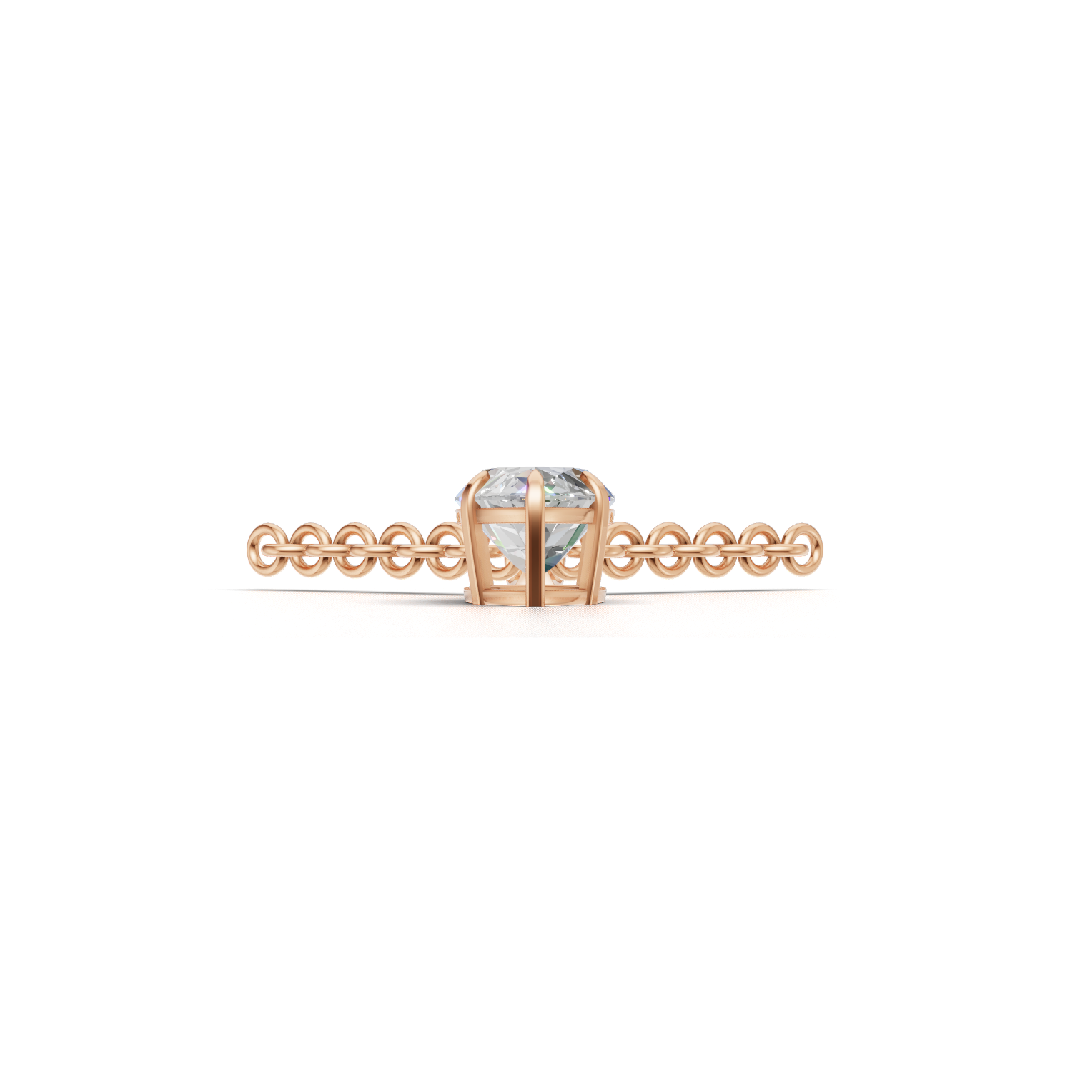 Pendant Marquise Solitaire K18 Pink Gold 1ct