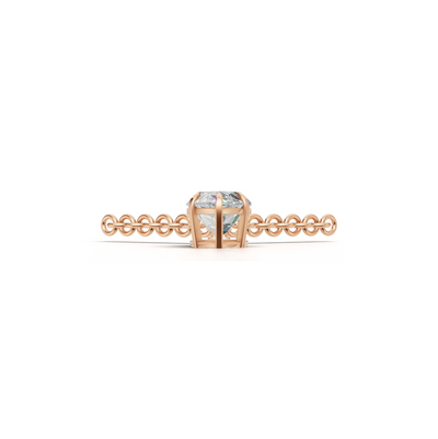 Pendant Marquise Solitaire K18 Pink Gold 1ct