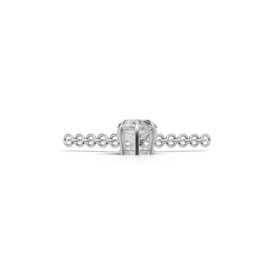 Pendant Marquise Solitaire 18k White Gold 1ct
