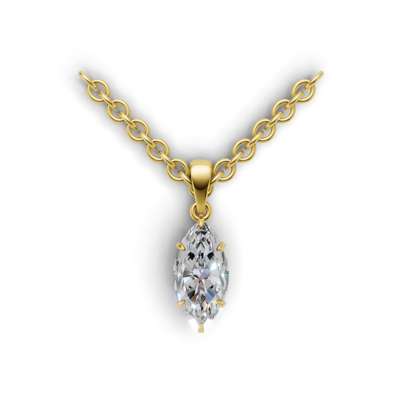 Marquise Lab Grown Diamond Solitaire Pendant