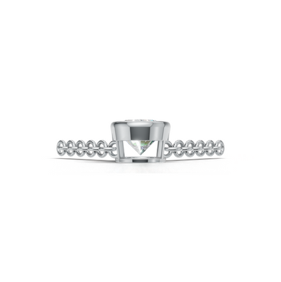 Pendant Oval Bezel K14 White Gold 1ct