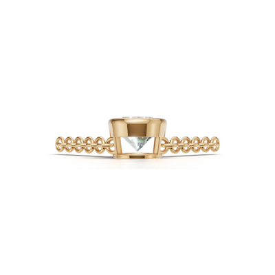 Pendant Oval Bezel K14 Yellow Gold 1ct