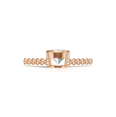Pendant Oval Bezel K18 Pink Gold 1ct