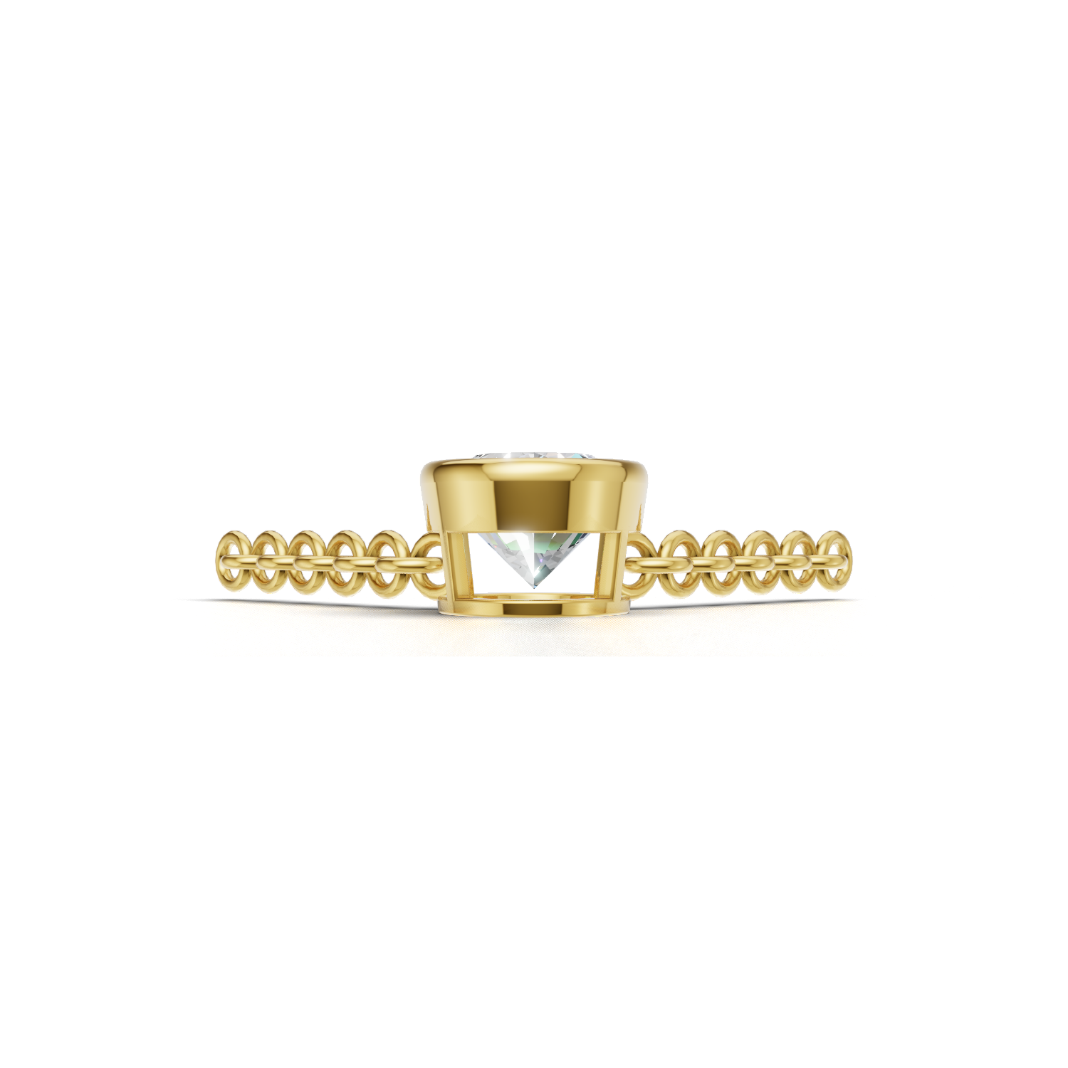 Pendant Oval Bezel 18k Yellow Gold 1ct