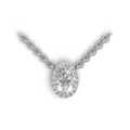 Oval Lab Grown Diamond Halo Pendant