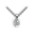Oval Lab Grown Diamond Solitaire Pendant