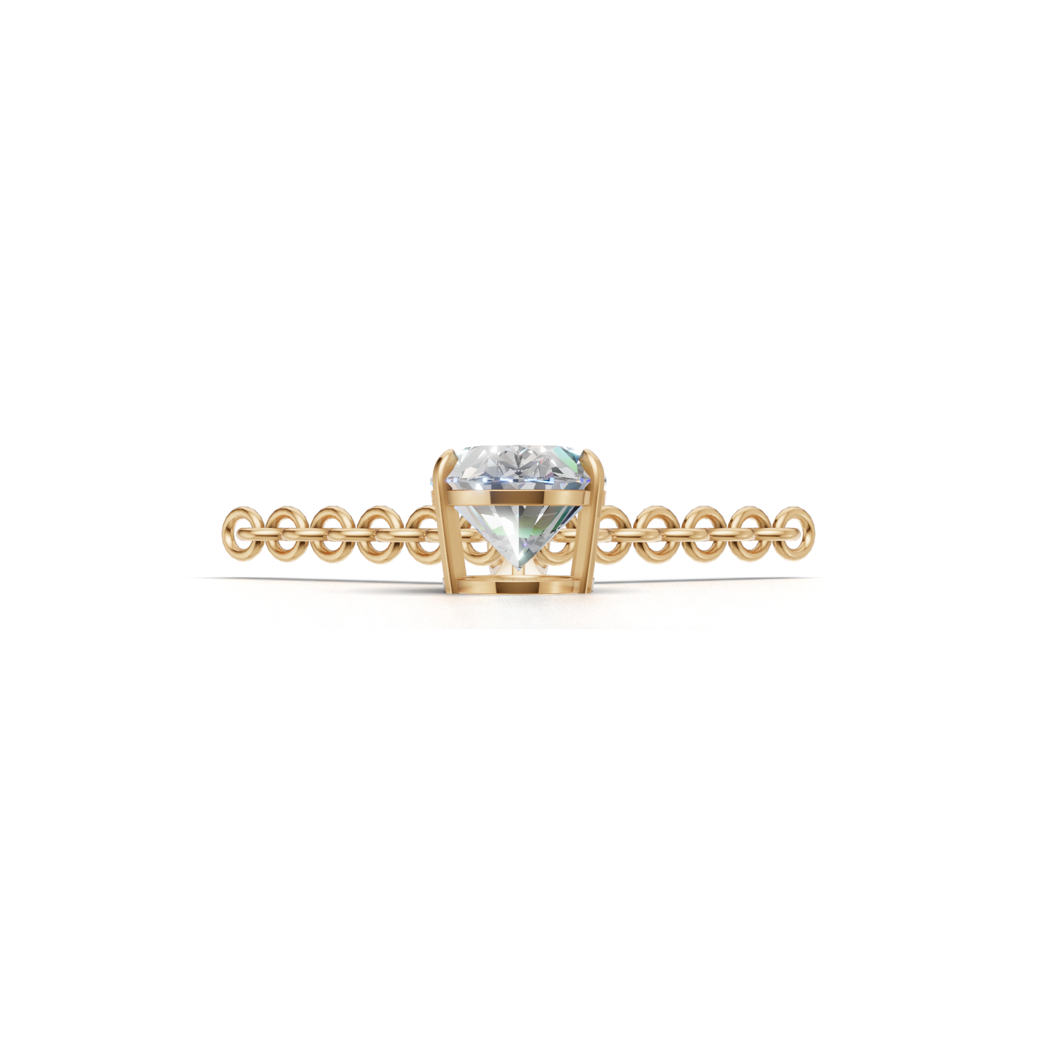 Pendant Oval Solitaire K14 Yellow Gold 1ct