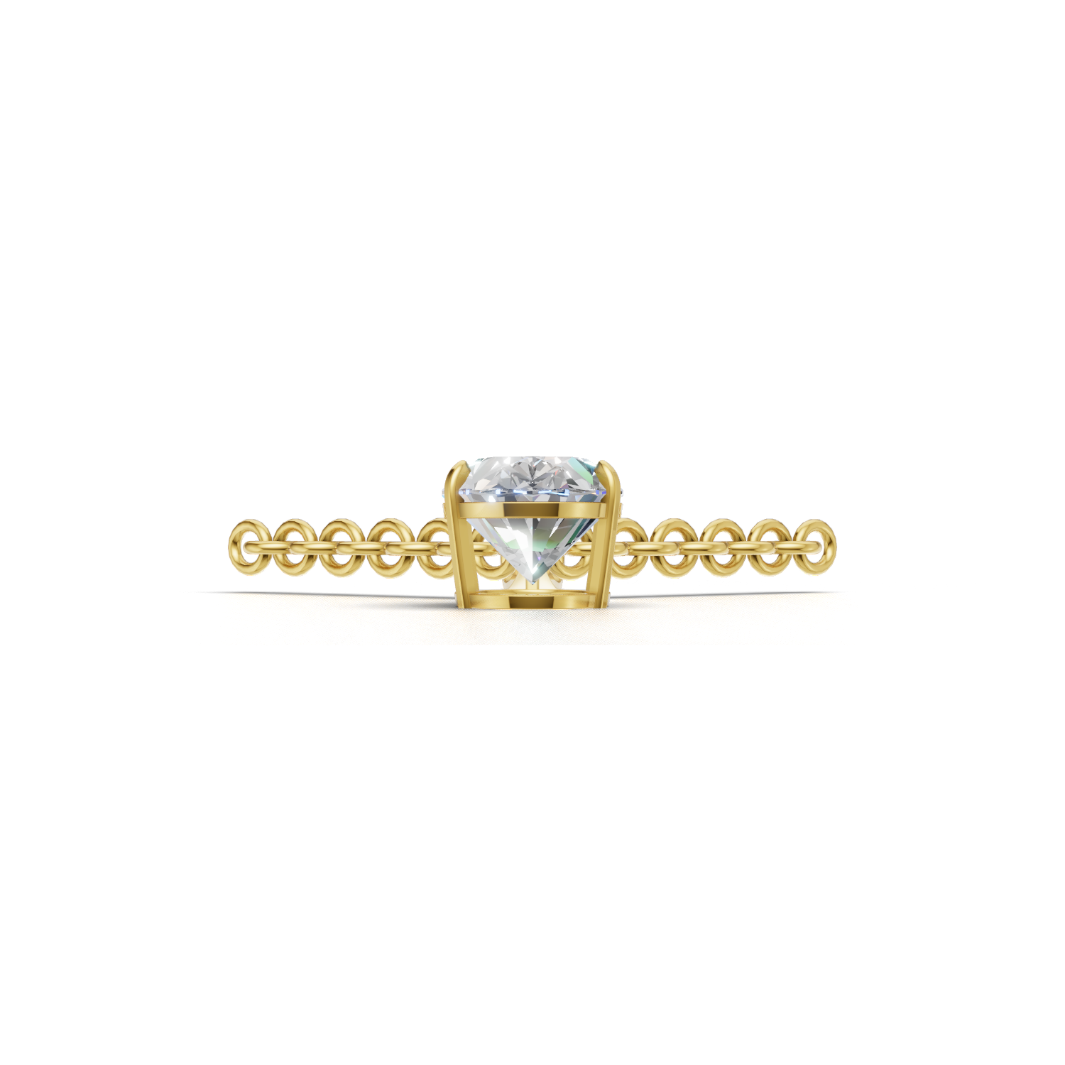 Pendant Oval Solitaire 18k Yellow Gold 1ct