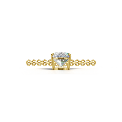 Pendant Oval Solitaire 18k Yellow Gold 1ct