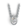 Pear Lab Grown Diamond Bezel Pendant