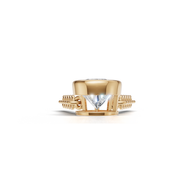 Pendant Pear Bezel K14 Yellow Gold 1ct