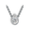 Pear Lab Grown Diamond Halo Pendant