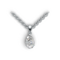 Pear Lab Grown Diamond Solitaire Pendant