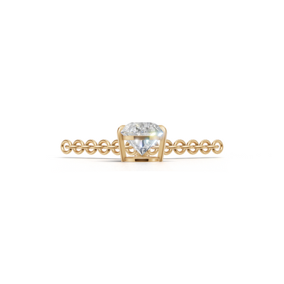 Pendant Pear Solitaire K14 Yellow Gold 1ct