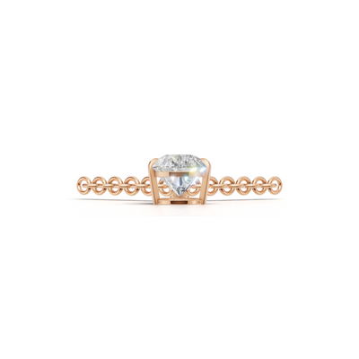 Pendant Pear Solitaire K18 Pink Gold 1ct
