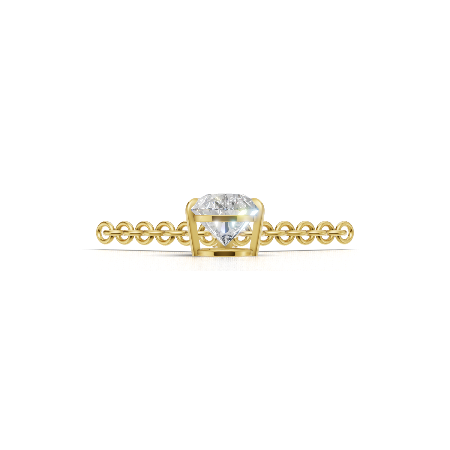 Pendant Pear Solitaire 18k Yellow Gold 1ct
