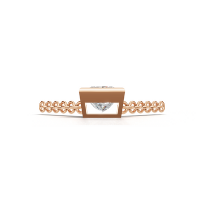 Pendant Princess Bezel K18 Pink Gold 1ct