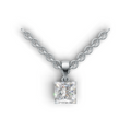 Princess Lab Grown Diamond Solitaire Pendant