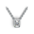 Radiant Lab Grown Diamond Bezel Pendant