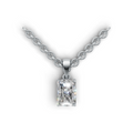 Radiant Lab Grown Diamond Solitaire Pendant