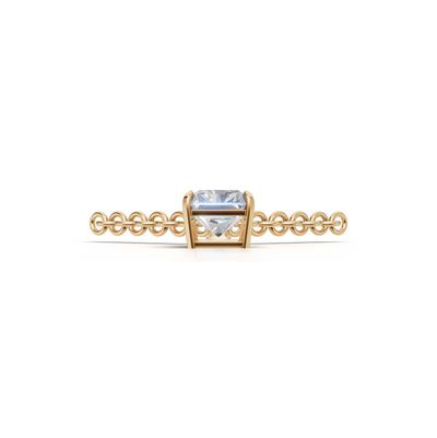 Pendant Radiant Solitaire K14 Yellow Gold 1ct