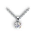 Round Lab Grown Diamond Solitaire Pendant