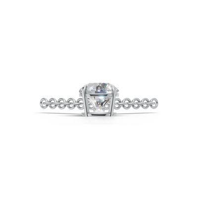 Pendant Round Solitaire K14 White Gold 1ct