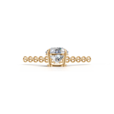 Pendant Round Solitaire K14 Yellow Gold 1ct