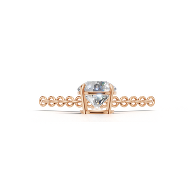 Pendant Round Solitaire K18 Pink Gold 1ct