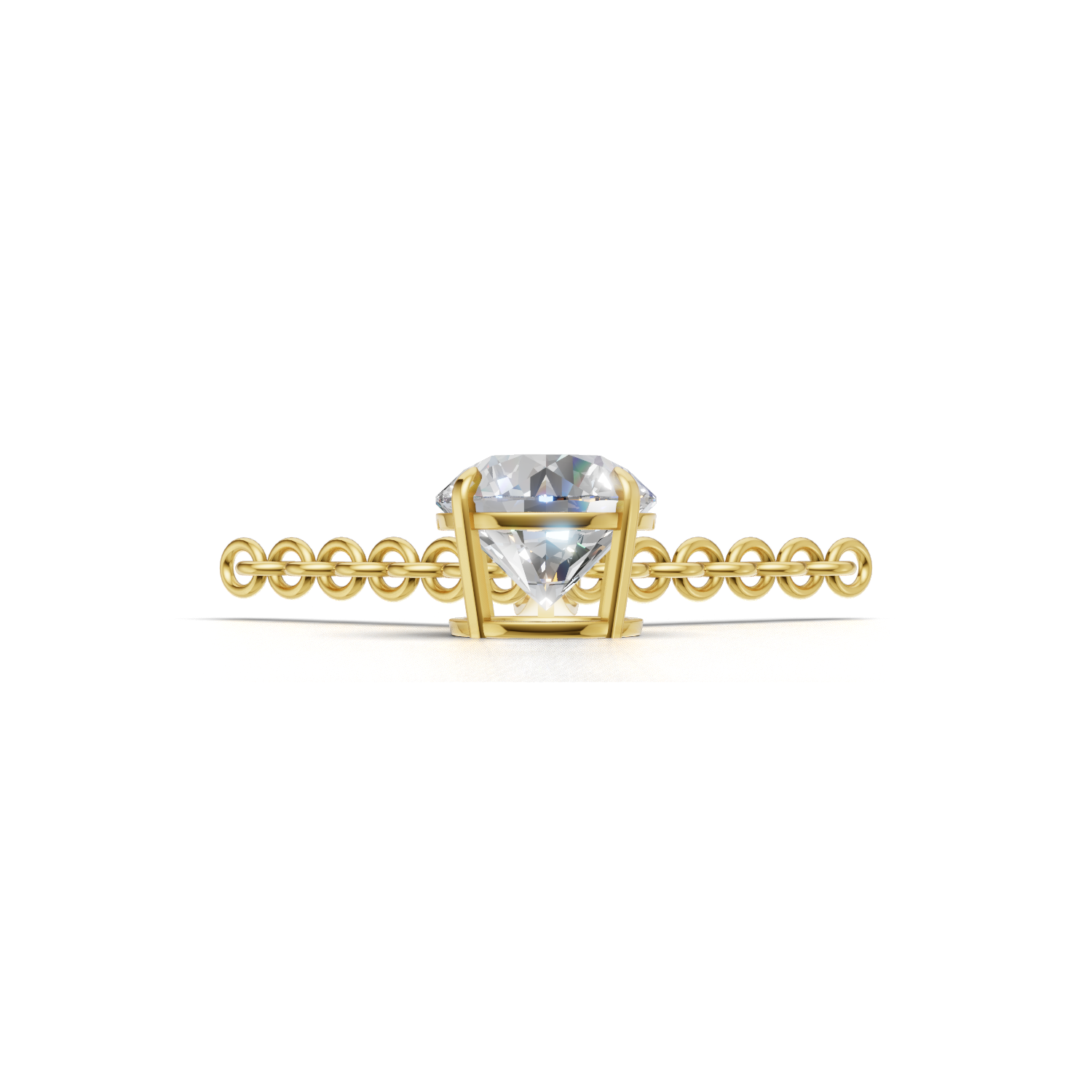 Pendant Round Solitaire 18k Yellow Gold 1ct