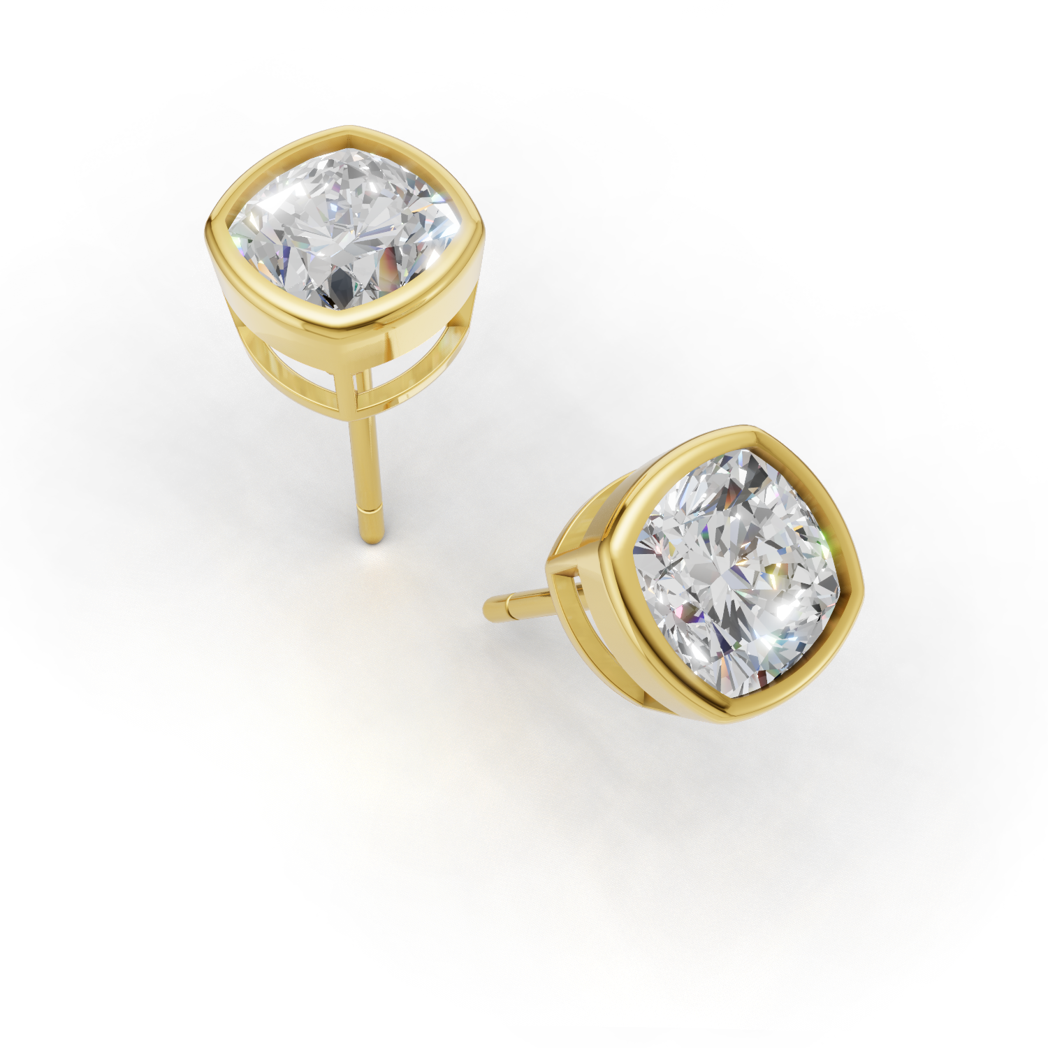 Pierce Cushion Bezel 18k Yellow Gold 1ct