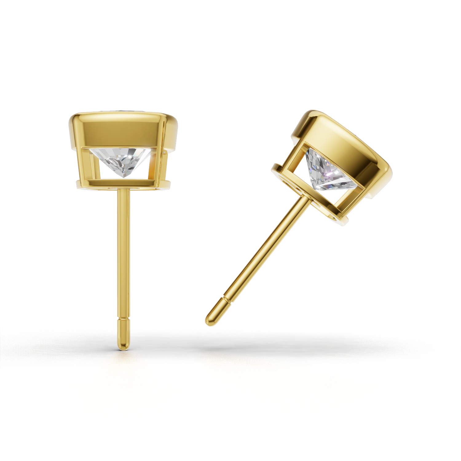 Pierce Cushion Bezel 18k Yellow Gold 1ct