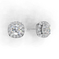 Cushion Lab Grown Diamond Halo Earring