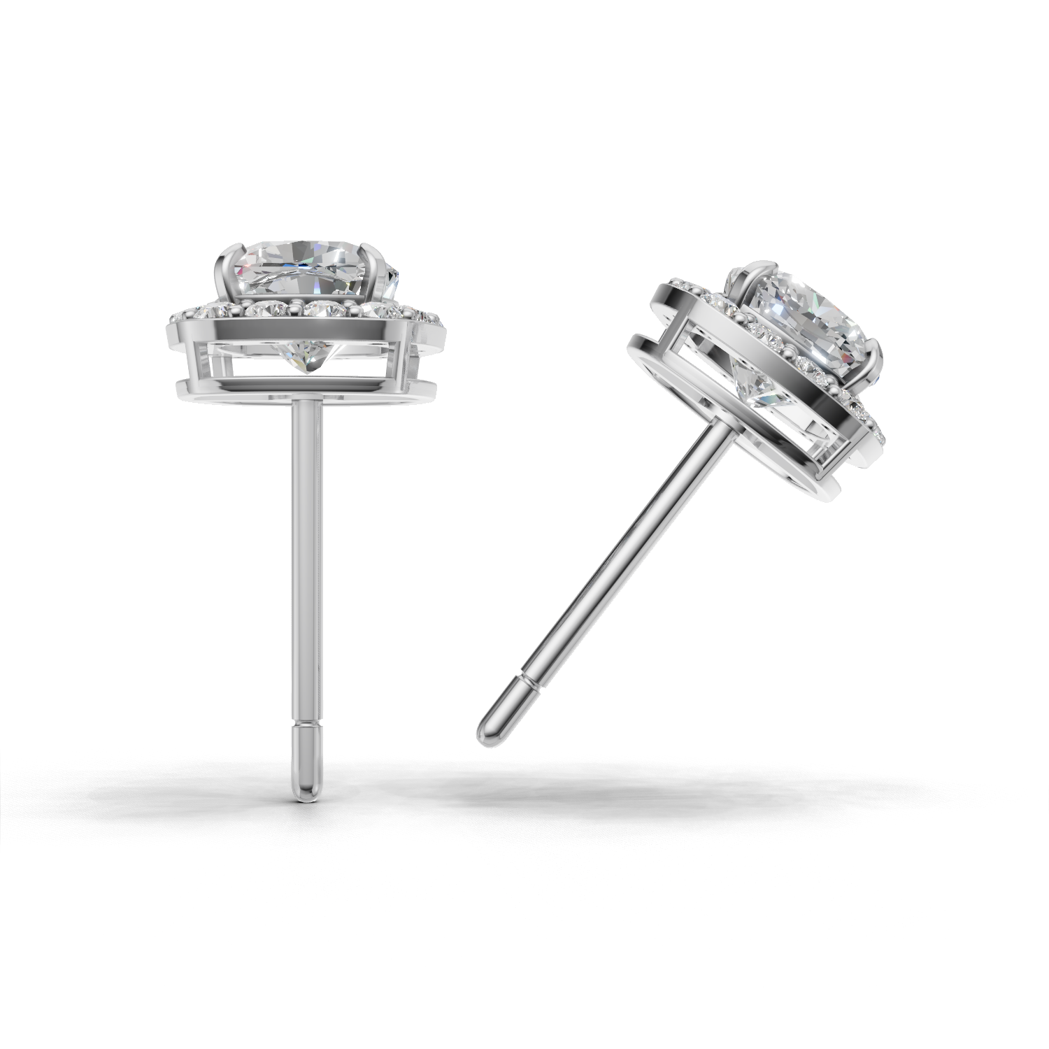 Pierce Cushion Halo 18k White Gold 1ct