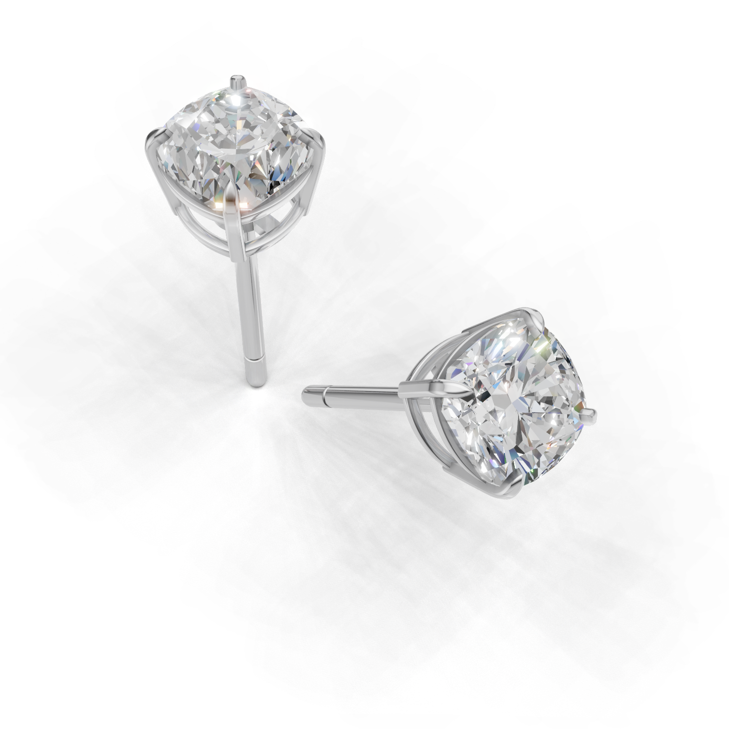 Pierce Cushion Solitaire 18k White Gold 1ct